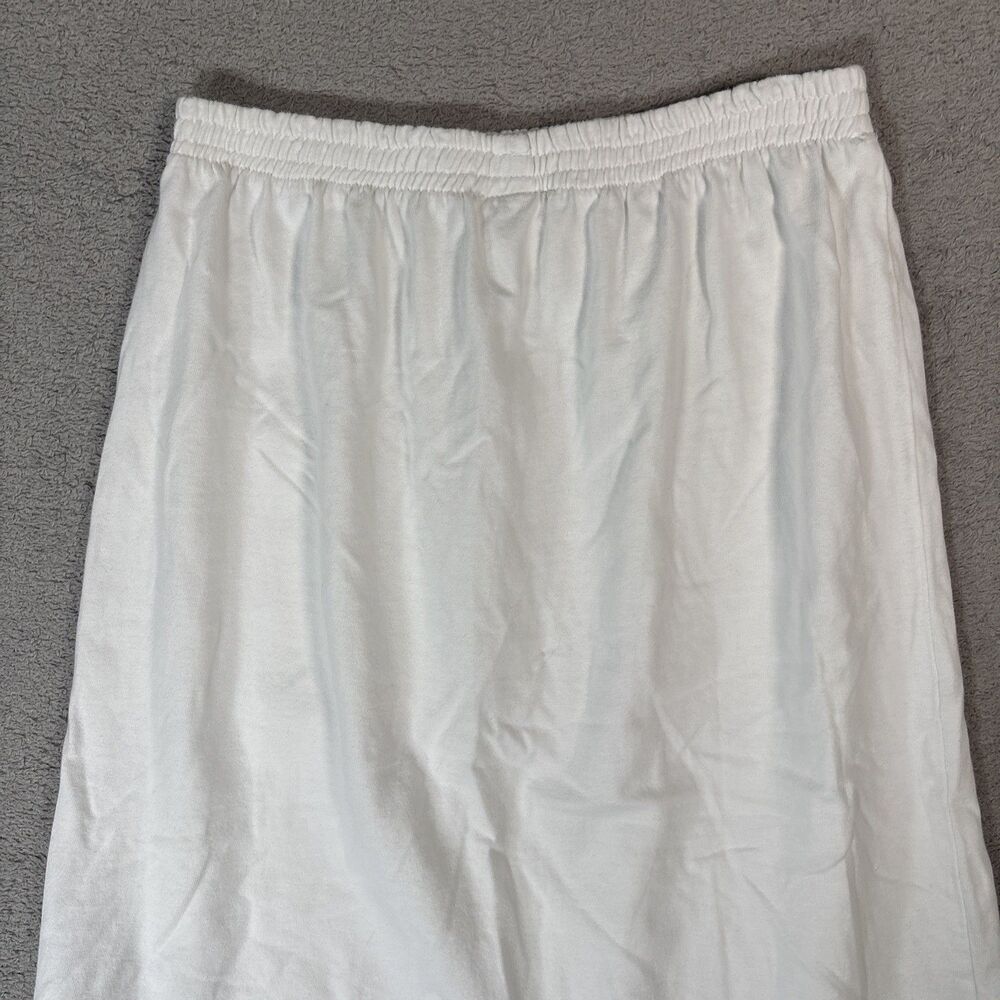 Michael Simon Lite Skirt Women's Size S White‎ Embroidered Leaf Patchwork Pocket - Picture 9 of 10